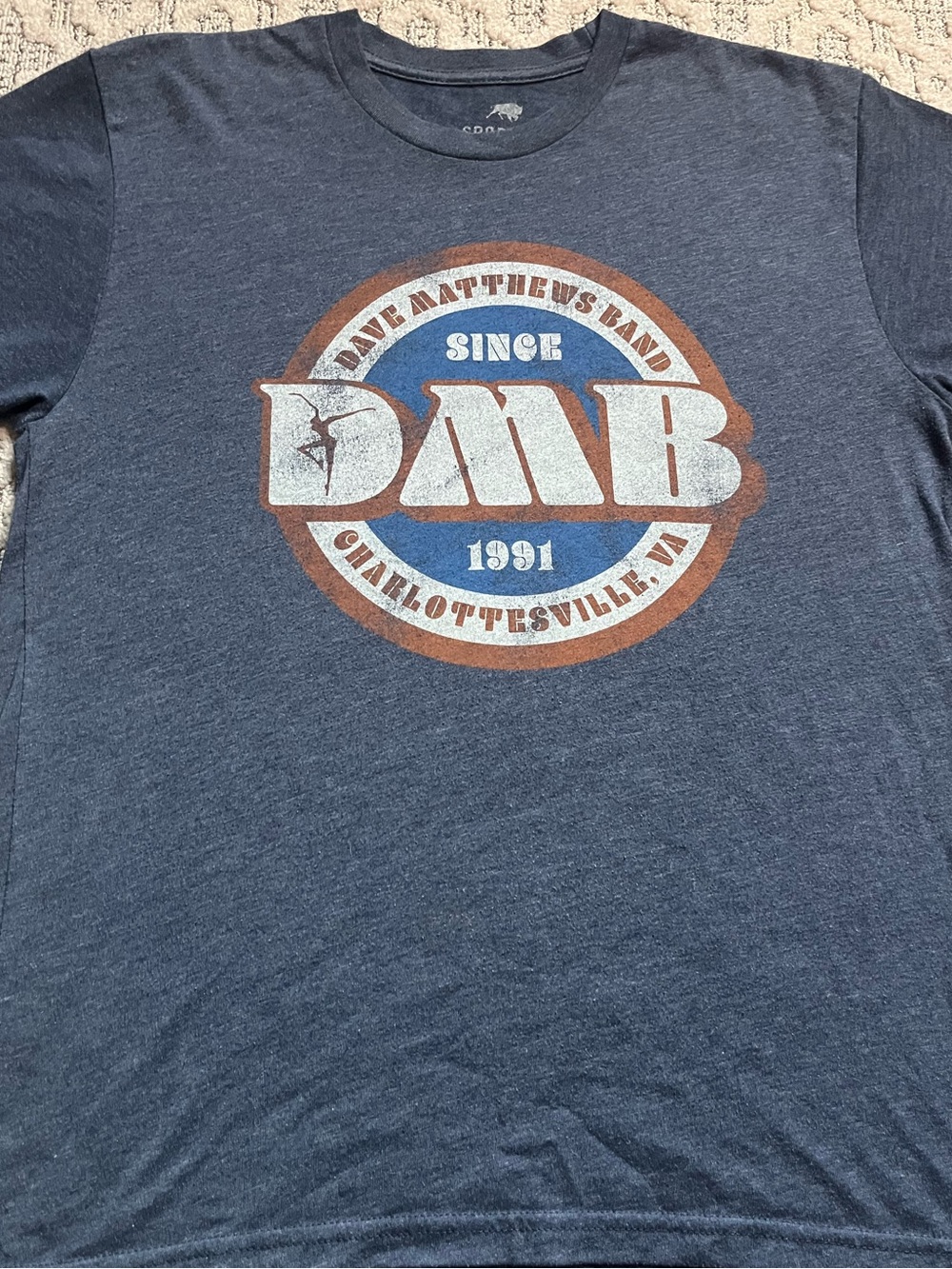 🎸 '20 Dave Matthews Band DMB Sportique Faded Original Charlottesville Est. 91 T